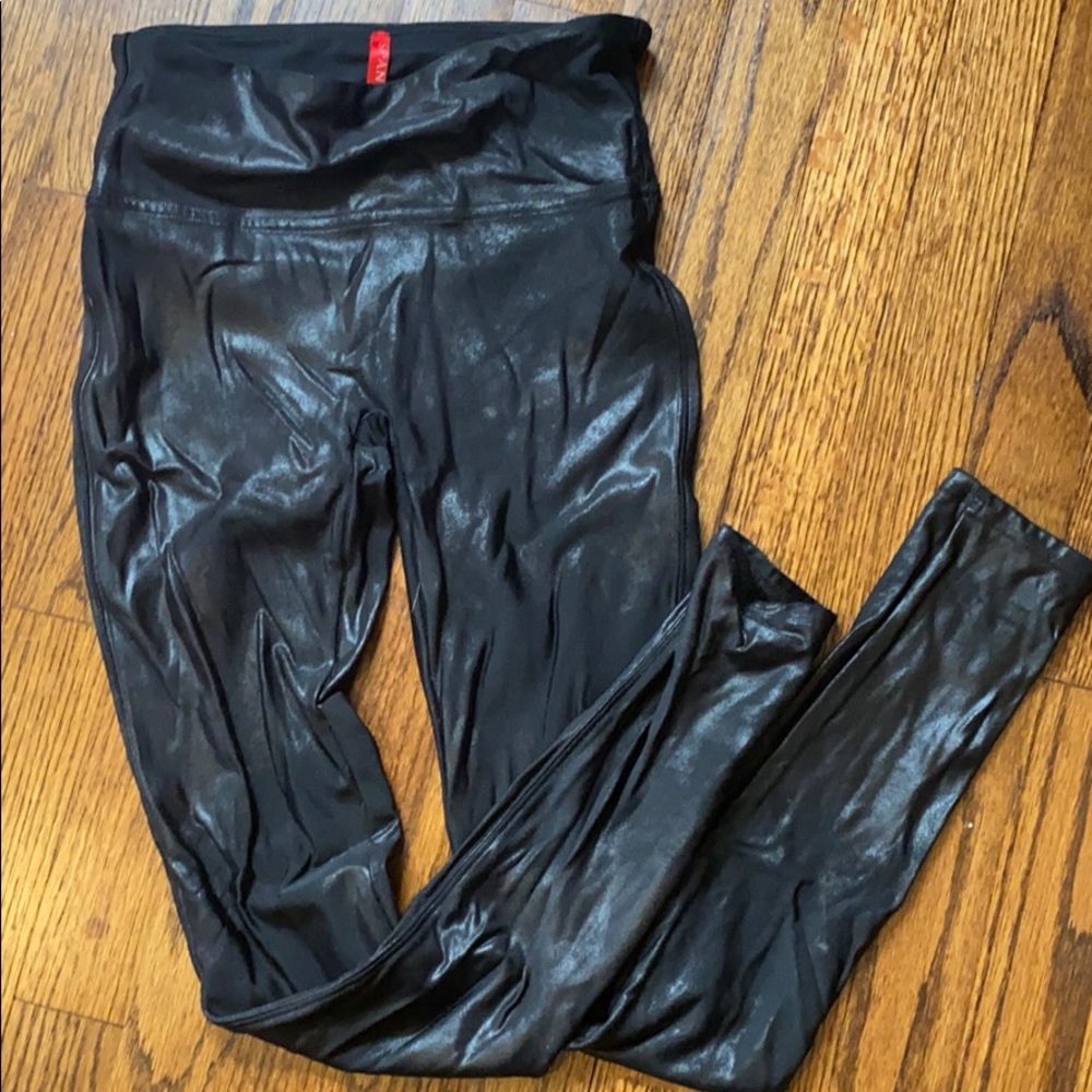 Faux leather SPANX leggings